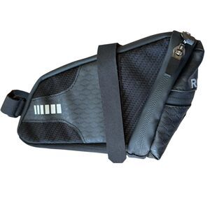 ROCKBROS Bicycle Saddle Bag Waterproof Reflective Rear Seat post Bag  Black EUC